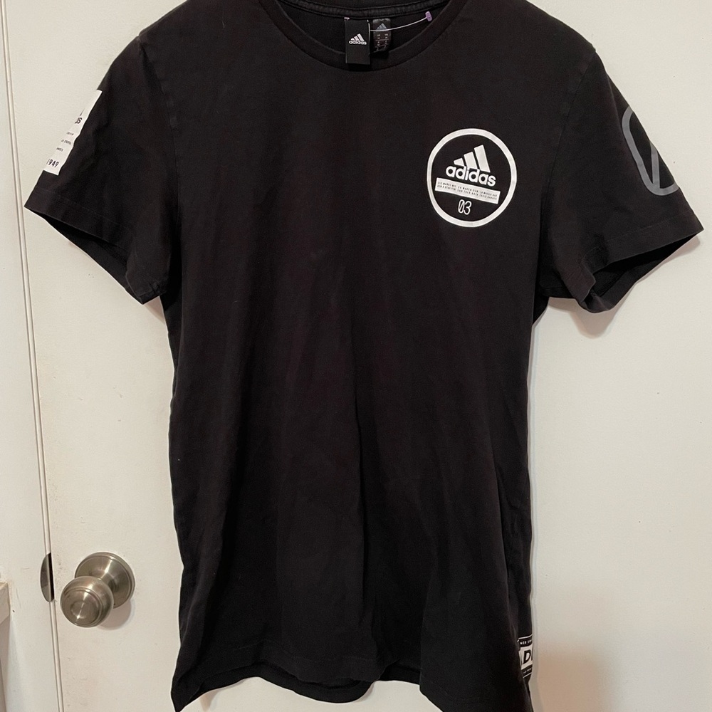 Adidas three stripe
Life I Am Sport Black tee w white gray logo print M - Picture 2 of 7